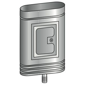 ÉLÉMENT D’INSPECTION AVEC PURGE SOUDÉE ET PORTE RECTANGULAIRE